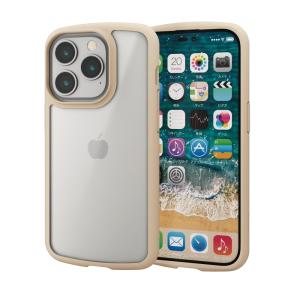 エレコム iPhone 14 Pro ケース カバー ハイブリッド 耐衝撃 衝撃吸収 軽量 薄型 ストラップホール付 背面マットクリア 指紋防止 高透明 TOUGH SLIM｜hitline