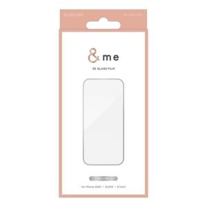 エレコム iPhone 15 &me ガラスフィルム フレーム付き 高透明 PM-A23AFLGFSV｜hitline