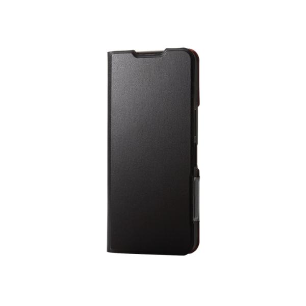 エレコム AQUOS wish4 ソフトレザーケース 薄型 磁石付 PM-S241PLFUBK