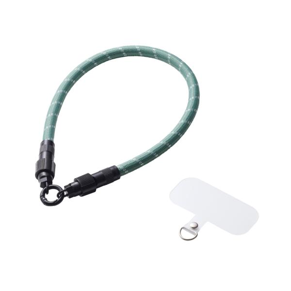 エレコム 充電ケーブルハンドストラップ P-STHH1CC08GN