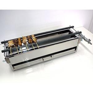 18-0ステンレス 焼き鳥コンロ ガス用 3本バーナー 小 都市ガス（takumi 