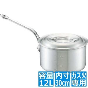 中尾アルミ製作所 キングデンジ 深型片手鍋(目盛付) 30cm ※IH対応(100V