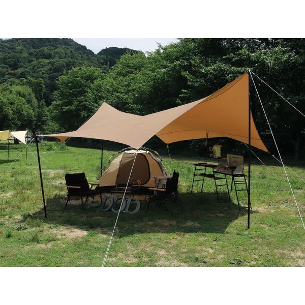 DOD 張り方自由自在の超大型ポリコットンタープ オクラタープ タン ( ポール別売 ) TT8-5...