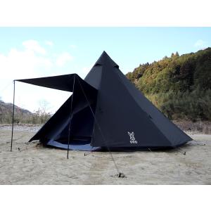 DOD テント ワンポール ビッグワンポールテント T8-200-BK ブラック | 8人用 キャンプ アウトドア おすすめ ファミリー 大型 簡単｜hitline