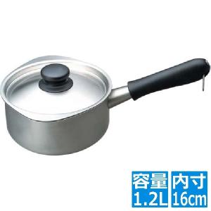 北陸アルミニウム アルミ プロセレクト浅型片手鍋(目盛付) 27cm ※ ガス