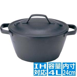 及源鋳造（OIGEN）南部鉄器 お国自慢鍋 つる付 26cm OJ-002