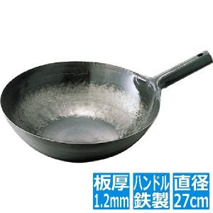 長谷元 純チタン 木柄いため鍋 26cm ※ ガス火専用 AIT1226 : ヒット