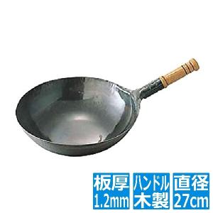 長谷元 純チタン 木柄いため鍋 26cm ※ ガス火専用 AIT1226 : ヒット