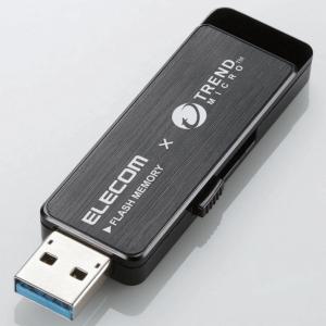 エレコム USB3.0メモリ/トレンドマイクロ製ウイルス対策/8GB/ブラック MF-TRU308GBK｜hitline