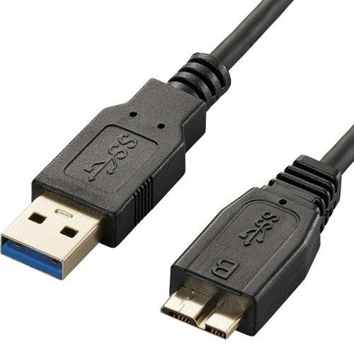 エレコム 極細USB3.0ケーブル(A-microB) USB3-AMBX10BK
