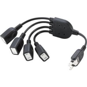 エレコム ACアダプタ用電源延長コード(4個口) T-ADR4BK