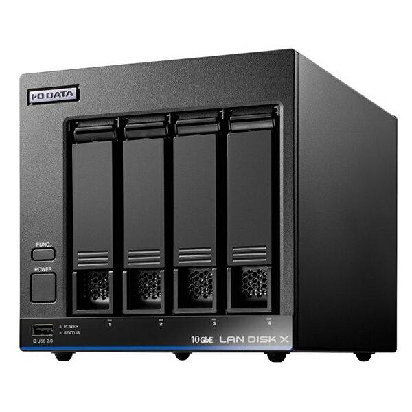 アイ・オー・データ機器 10GbE&amp;マルチギガビット Linux 法人向け 4ドライブNAS 8TB...