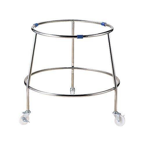 エムテートリマツ MT18-8丸型ざる置き台H-C(白キャスター付) 011166001