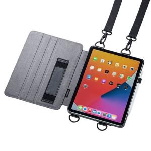 サンワサプライ iPad Air 2020 スタンド機能付きショルダーベルトケース PDA-IPAD1712BK｜hitline