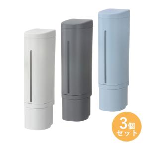 リッチェル 下から出るマグネットディスペンサー 3個セット (ホワイト・グレー・ブルー)
