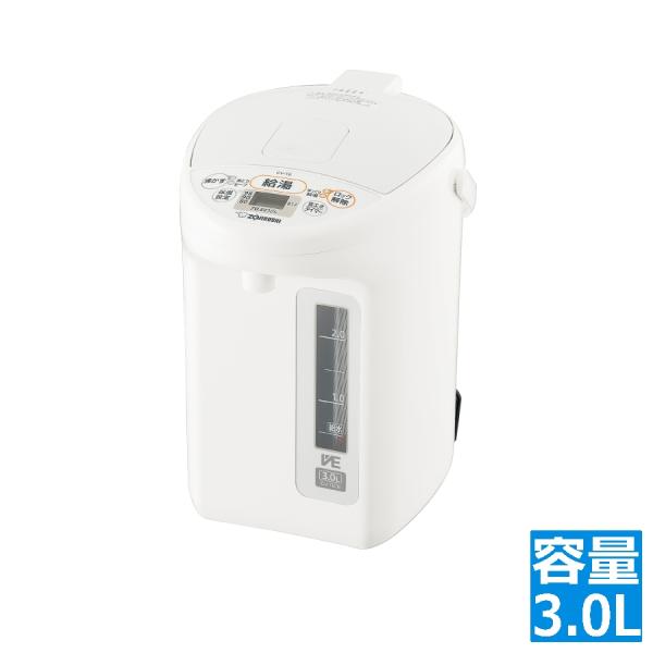 象印マホービン VE電気まほうびん 3.0L ホワイト CVTE30WA