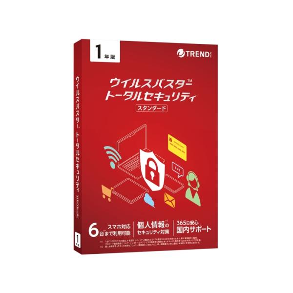 トレンドマイクロ ウイルスバスター トータルセキュリティ スタンダード 1年版 PKG TICEWW...