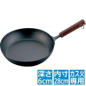 長谷元 純チタン 木柄いため鍋 26cm 本体:チタン 柄:木 日本 AIT1226