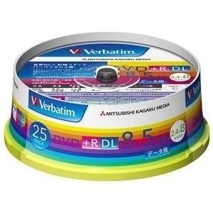 バーベイタム DVD+R DL 8.5GB 25枚スピンドル・IJP白ワイド DTR85HP25V1...