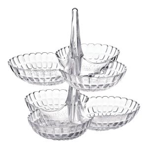 ティファニー オードブルディッシュ2段 1992.0100 クリアー