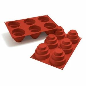 シリコマート シリコンフレックス ミニワンダーケーキラウンド(6ヶ取)SF148｜ヒットライン