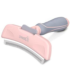 ペキュート カーブ ブラシ 抜け毛取り ボディラインにフィット 中型犬 大型犬用 ピンク Lサイズ