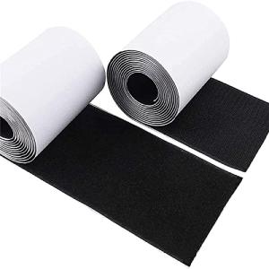 面ファスナー 両面テープ付き ベルクロ 強力 粘着力強い オス メス 防水 耐熱 DIY用 網戸用 車用 業務用 工業用 (幅11cm 長さ1m