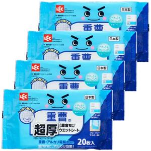 レック 重曹の激落ちくん 超厚 おそうじ ウェットシート 20枚入  / 重曹 + アルカリ電解水/油汚れにアルカリ効果