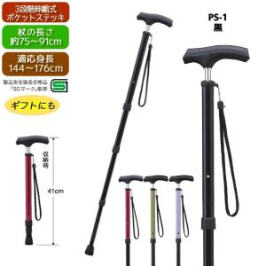 愛杖 新Eシリーズ 伸縮杖 グリーンに花柄 E-255A 伸縮タイプ スリム