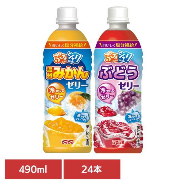 ダイドー ぷるシャリ 熱中症 ぷるシャリ 温州みかんゼリー／ぶどうゼリー×24本 ダイドードリンコ