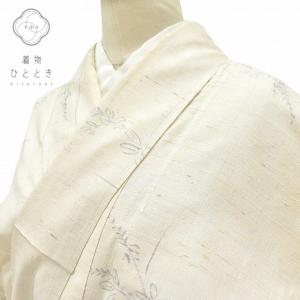 D59 夏着物　夏塩沢紬　正絹　極美品 塩沢紬 夏塩沢 正絹 L ちょっとふくよかL 特品 身丈162.5 裄丈65.2