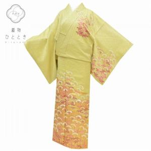 最終値下げ 色留袖 京友禅 袷 黄緑色 ちりめん 鶴 竹 菊 金駒刺繍 美品 楽天市場】【新古品】 訪問着 着物 正絹 袷 フォーマル 金駒刺繍