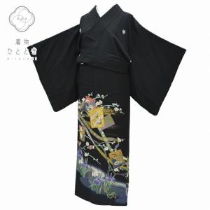 リサイクル着物 黒留袖 中古 正絹 五つ紋 比翼付き 未使用品 仕立て