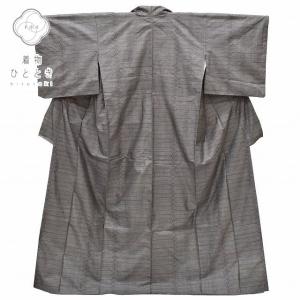 塩沢紬 夏塩沢 正絹 L ちょっとふくよかL 特品 身丈162.5 裄丈65.2