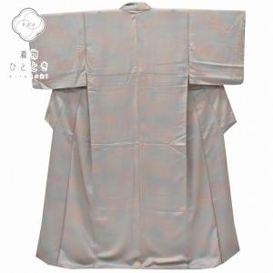 色無地 着物 未使用 正絹 袷 紋なし カジュアル 地模様 吉祥文様 桐竹菊模様 鳩羽色 身丈156.5cm 裄63cm M きもの北條 A1351-5 色無地 着物 未使用 正絹 袷 紋なし カジュアル 地模様 吉祥文様 桐竹