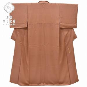 リサイクル着物 色無地 中古 正絹 縮緬 紋付 本郷大田子 落款有 大田子