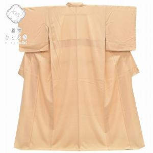 小紋 江戸小紋 着物 未使用 正絹 袷 カジュアル 縦縞模様 毬模様 反端付き 茶系色 身丈163cm 裄64.5cm L きもの北條 A1052-1 小紋 江戸小紋 着物 未使用 正絹 袷 カジュアル 縦縞模様 毬模様 反端