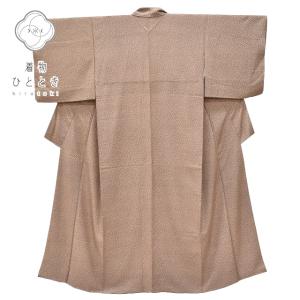 リサイクル着物 色無地 中古 正絹 縮緬 紋付 本郷大田子 落款有 大田子