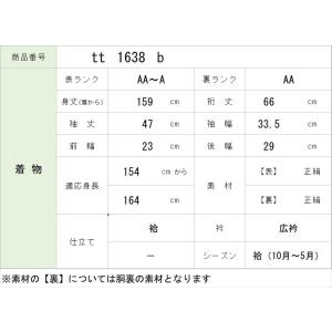 江戸小紋 中古 正絹 身丈159cm M 裄6...の詳細画像3