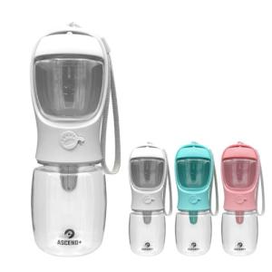 ASCEND＋ 犬 水飲み器 散歩 ペットウォーターボトル 水筒 おやつ 350ml ホワイトの商品画像