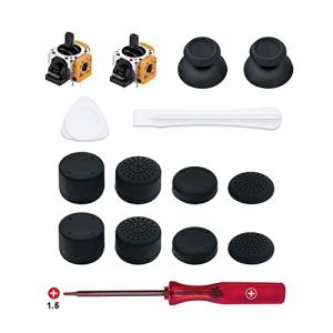 Mcbazel PS5コントローラー 修理部品セットPS5 修理ドライバー アナログスティック2個 アナログキャップ2個 スティックグリップ8個