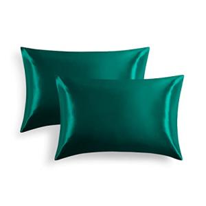 Umi 枕カバー 2枚セット サテンの枕カバー 43×63cm 封筒式ピローケース 抗菌防臭 光沢 防ダニ シルクタッチ