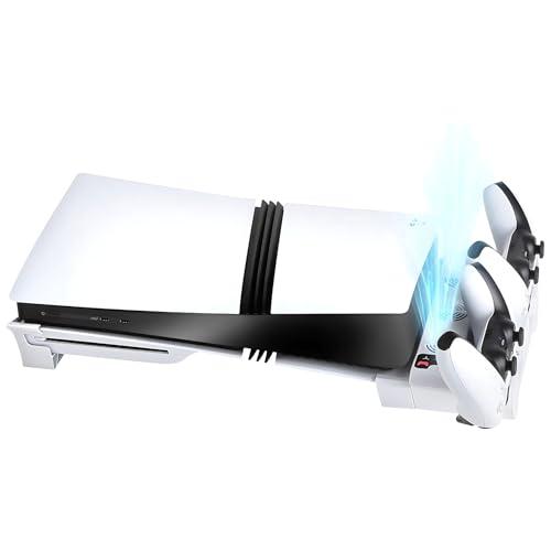 熱暴走対策ATURIKA PS5 Pro/PS5 Slim 冷却ファン 横置きスタンド コントローラ...