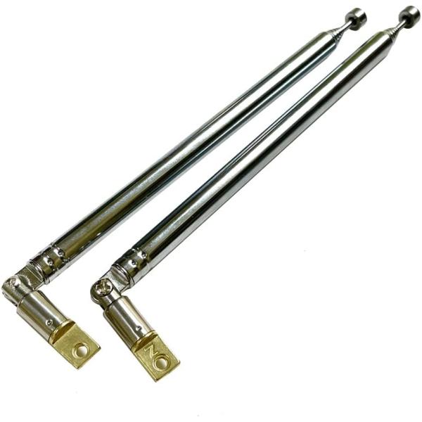 7節伸縮式63cm ロッドアンテナ ステンレススチール AM FMアンテナ ラジオアンテナ（2本入り...