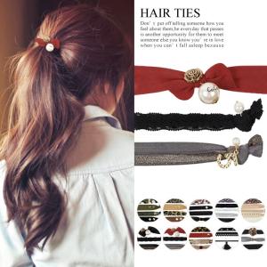 ヘアタイ レディース ヘアゴム アクセサリー チャーム...