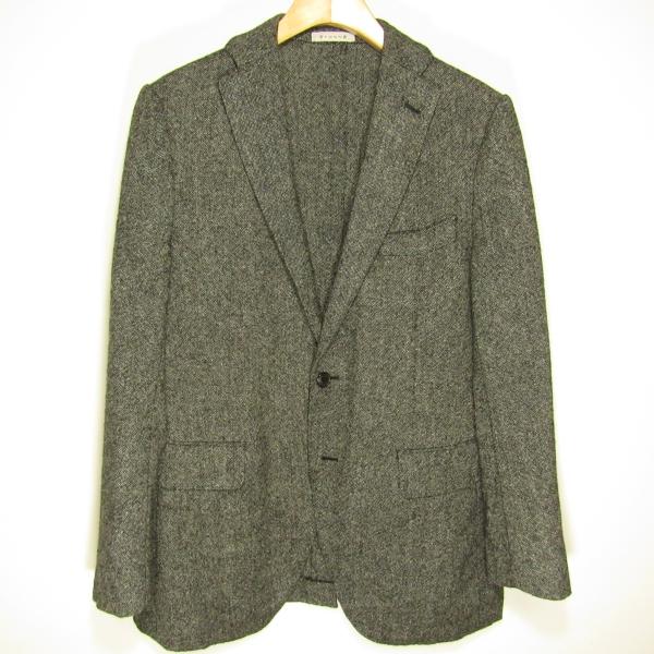 美品 ユニバーサルランゲージ ETONNE 英MOON社製生地 メンズ ツイード テーラード ジャケ...