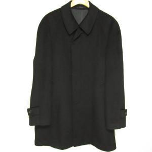 美品 カシミヤ100% Cashmere 100% メンズ ステンカラー コート LL 秋冬