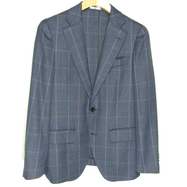 新品同様 定価2.4万 スーツセレクト SUIT SELECT メンズ ウインドウペーン テーラード...