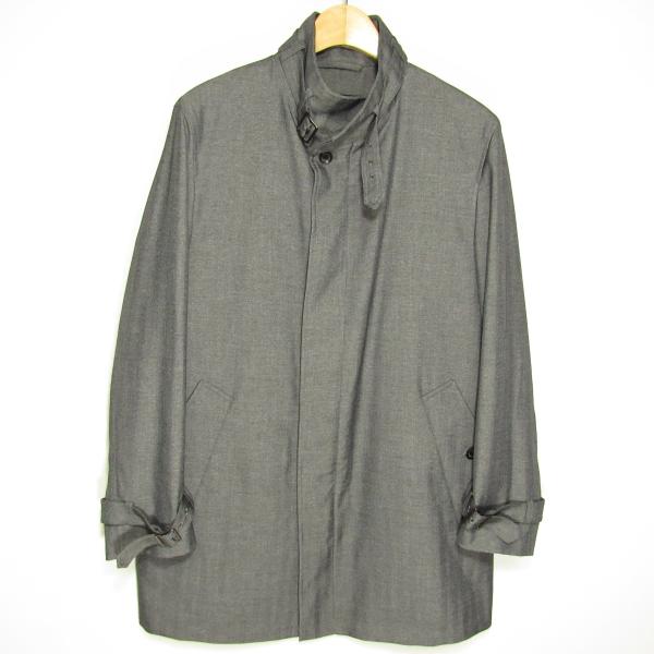 美品 三陽商会 サンヨー SANYO メンズ 京鴨ダウンライナー付 比翼 コート M 秋冬 春先 グ...