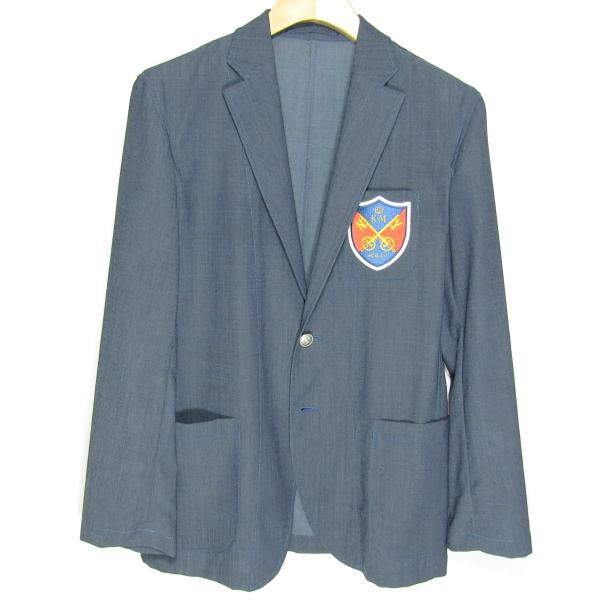 新品同様 NEWYORKER ケイタマルヤマ メンズ ストレッチ アンコン 紺ブレザー size46...